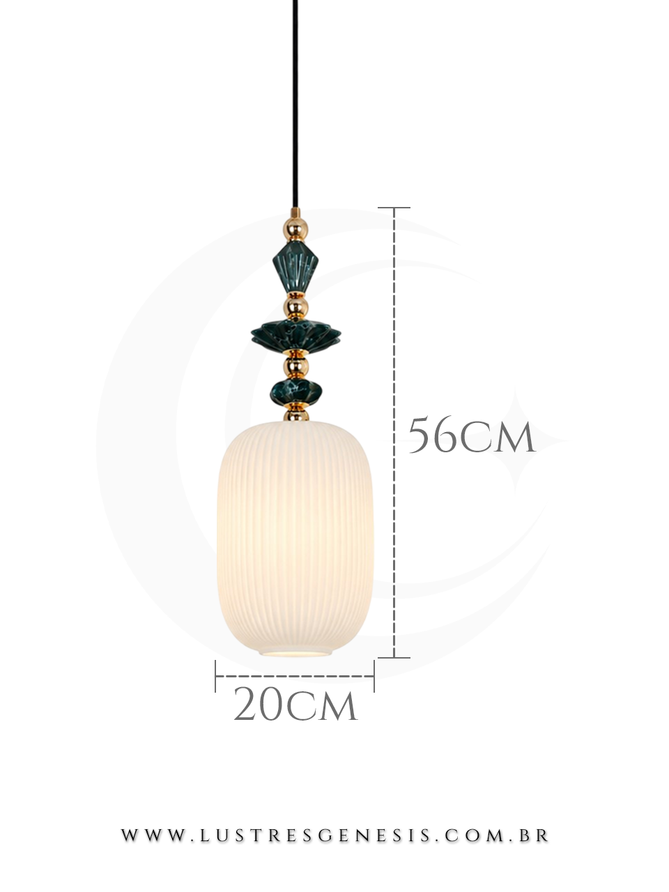 Pendente Escandinava Dourado com Cer&acirc;mica Para Quarto, Bancada Gourmet e Cabeceira de Cama